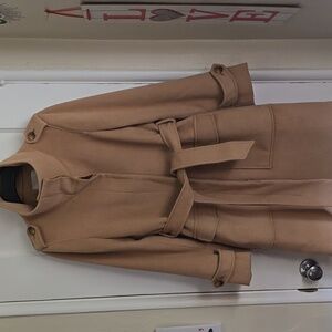 LOFT Petites Wool Camel Coat
